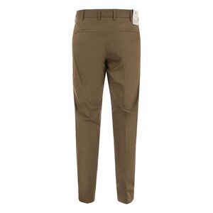PT01 Men's Tailored Fit Cotton Twill Dress Pants Men TOBACCO